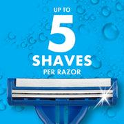 Sensor2 Pivoting Head Men's Disposable Razors by Gillette – 25 Count (Pack of 1), Chromium, Blue, Model 7235696