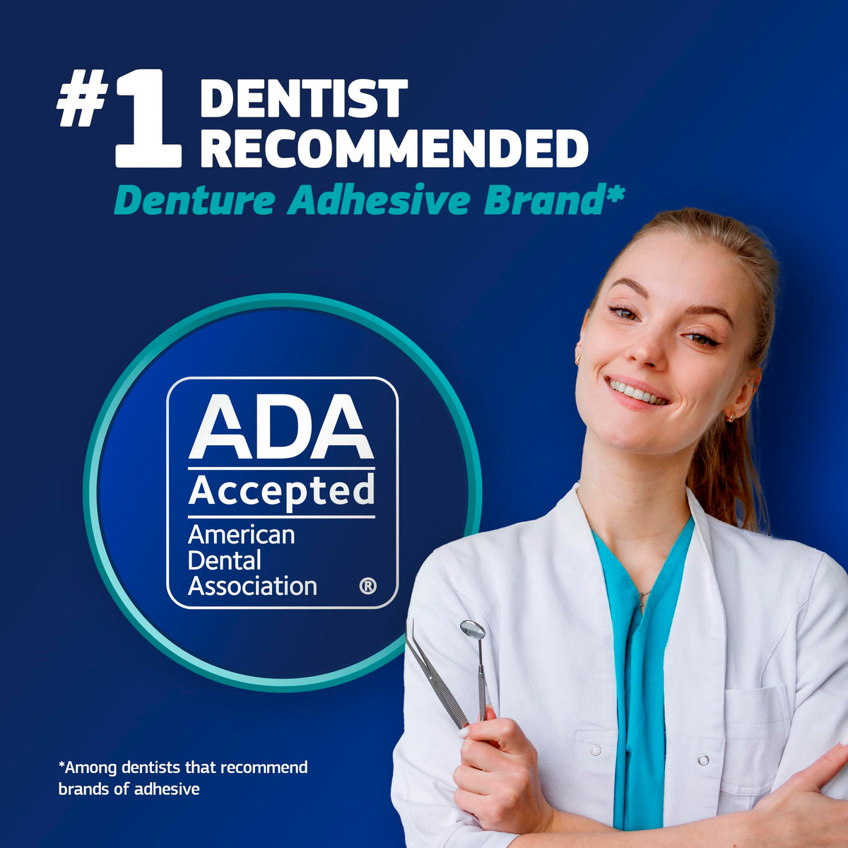 Denture Adhesive Free by Fixodent – Model P_1776