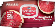 Clorox Scentiva Disinfecting Wipes, Grapefruit and Orange, 75 Ct., 3 Pack