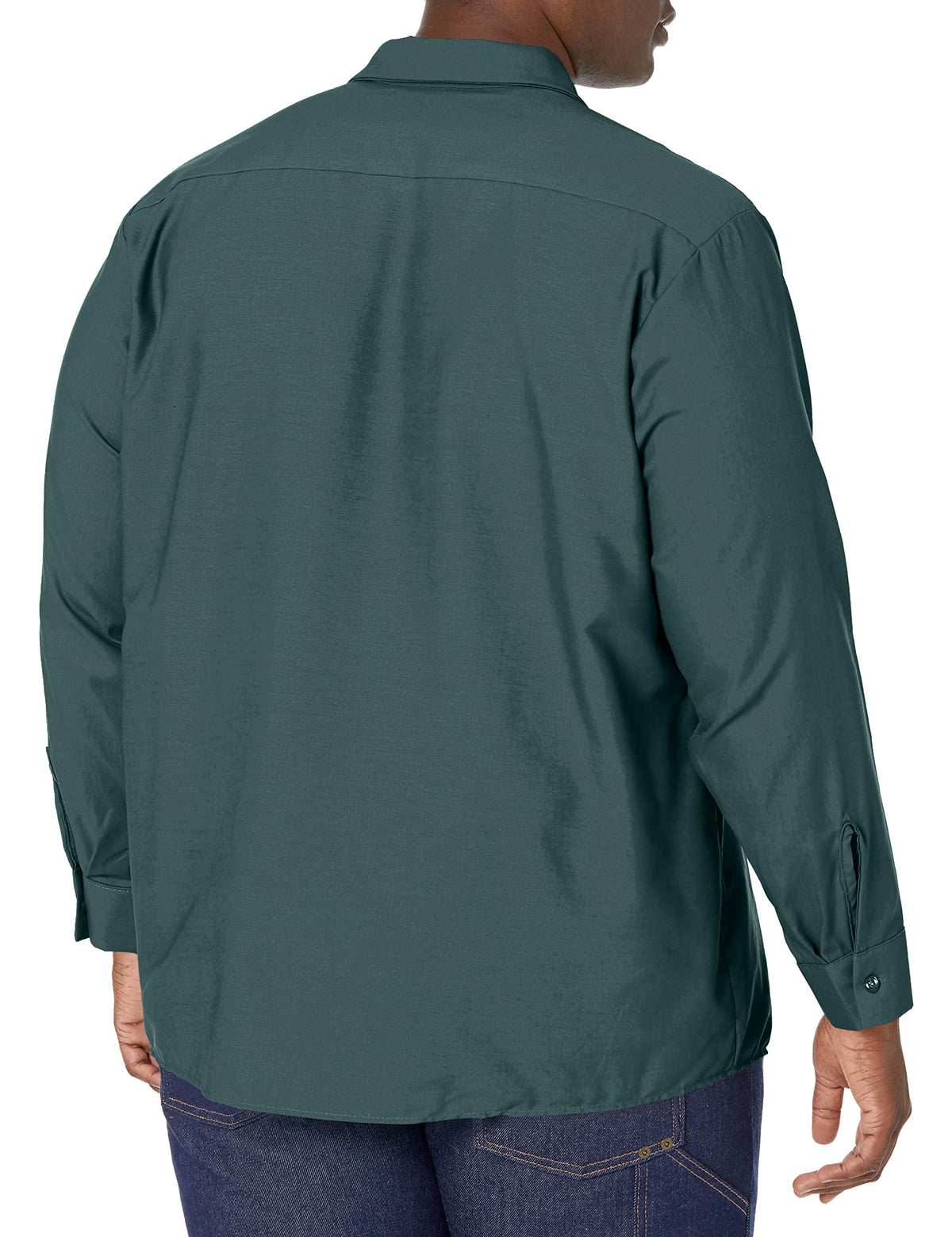 Long Sleeve Industrial Solid Work Shirt Spruce Green Large - 5 Pack by Red Kap – Cotton, Spruce Green, Pack of 5, Model SP14