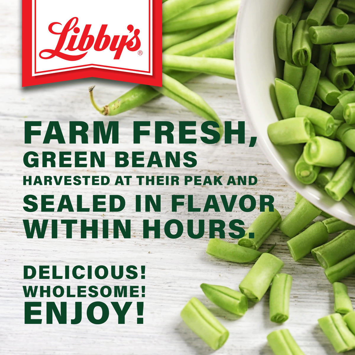 Cut Green Beans | Naturally Delicious by Libby's – 8 Ounce (Pack of 12), Pack of 12
