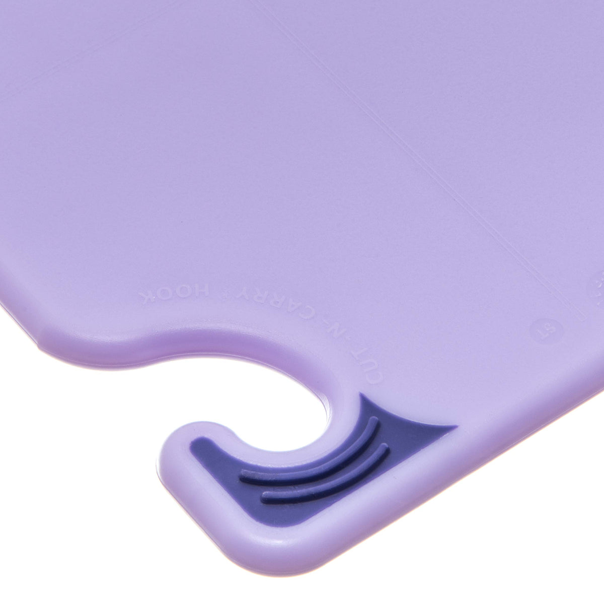 Allergen Saf-T-Grip Cutting Board With Molded-In Ruler by San Jamar – 6"L x 9"W, Proprietary Blend, Purple, Model CBG6938PR
