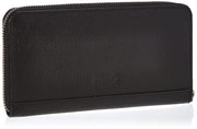 Women's Leather Rfid Zip Around Wallet Clutch With Wristlet Strap by Timberland – One Size, Leather, Black (Pebble), Model DW0101/08