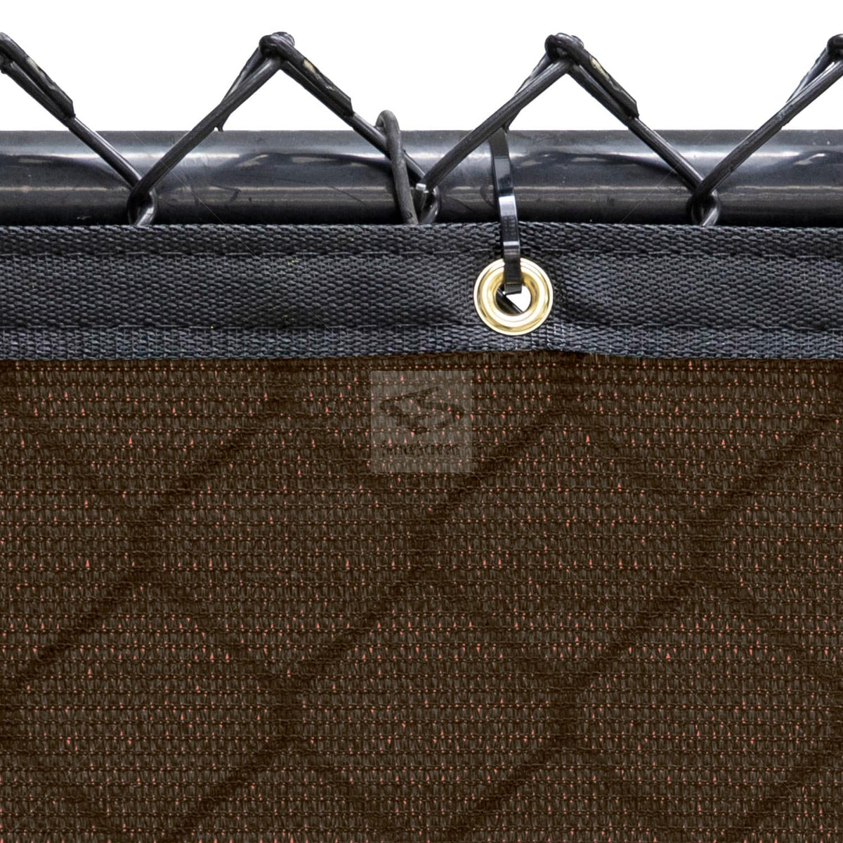 Privacy Screen Cover by FenceScreen – Knitted Polyethylene, Chocolate Brown, Model 200 Series