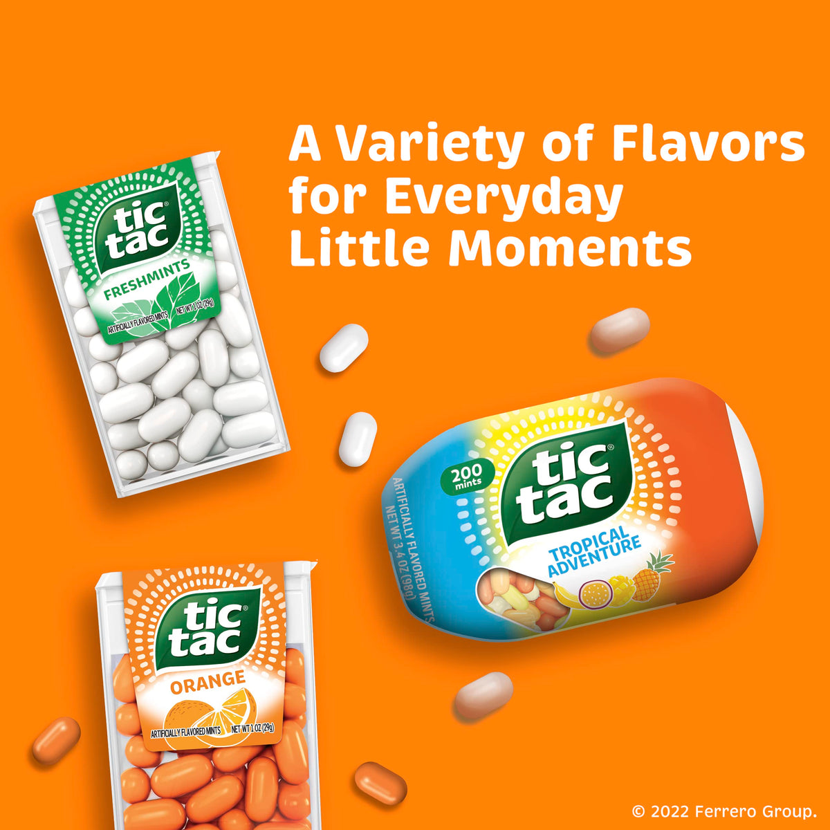 Tic Tac Orange / 3.4 Ounce (Pack of 8) / Mints Mints