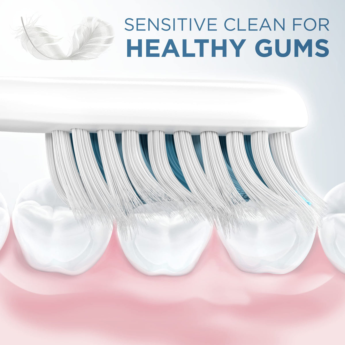 Clic Toothbrush Sensitive Clean Replacement Brush Heads by Oral-B – 1 Count (Pack of 2), Nylon, Black, Model Oral-B Clic Toothbrush Sensitive Clean Replacement Brush Heads
