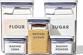 OXO Good Grips 8-Piece Prelabeled Baking POP Container Set