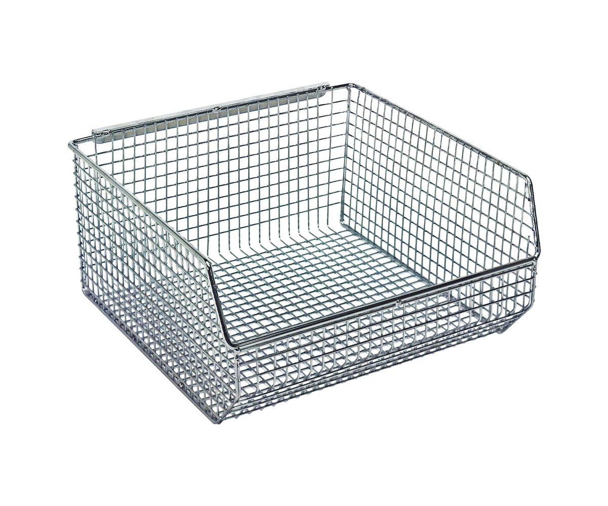 QUANTUM STORAGE SYSTEMS 10-3/4" x 11" x 5" / Chrome / Chrome Carbon Steel Open Storage Bins