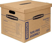 Bankers Box 8-Pack Medium Classic Moving Boxes with Reinforced Handles | Make packing faster with medium moving boxes that balance capacity, strength, and easy carrying.