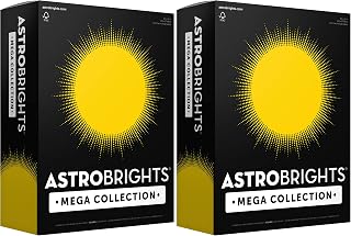 Astrobrights Mega Collection, Colored Paper, Bright Yellow, 625 Sheets, 24 lb/89 gsm, 8.5" x 11" - MORE SHEETS! (91618) (Pack of 2)