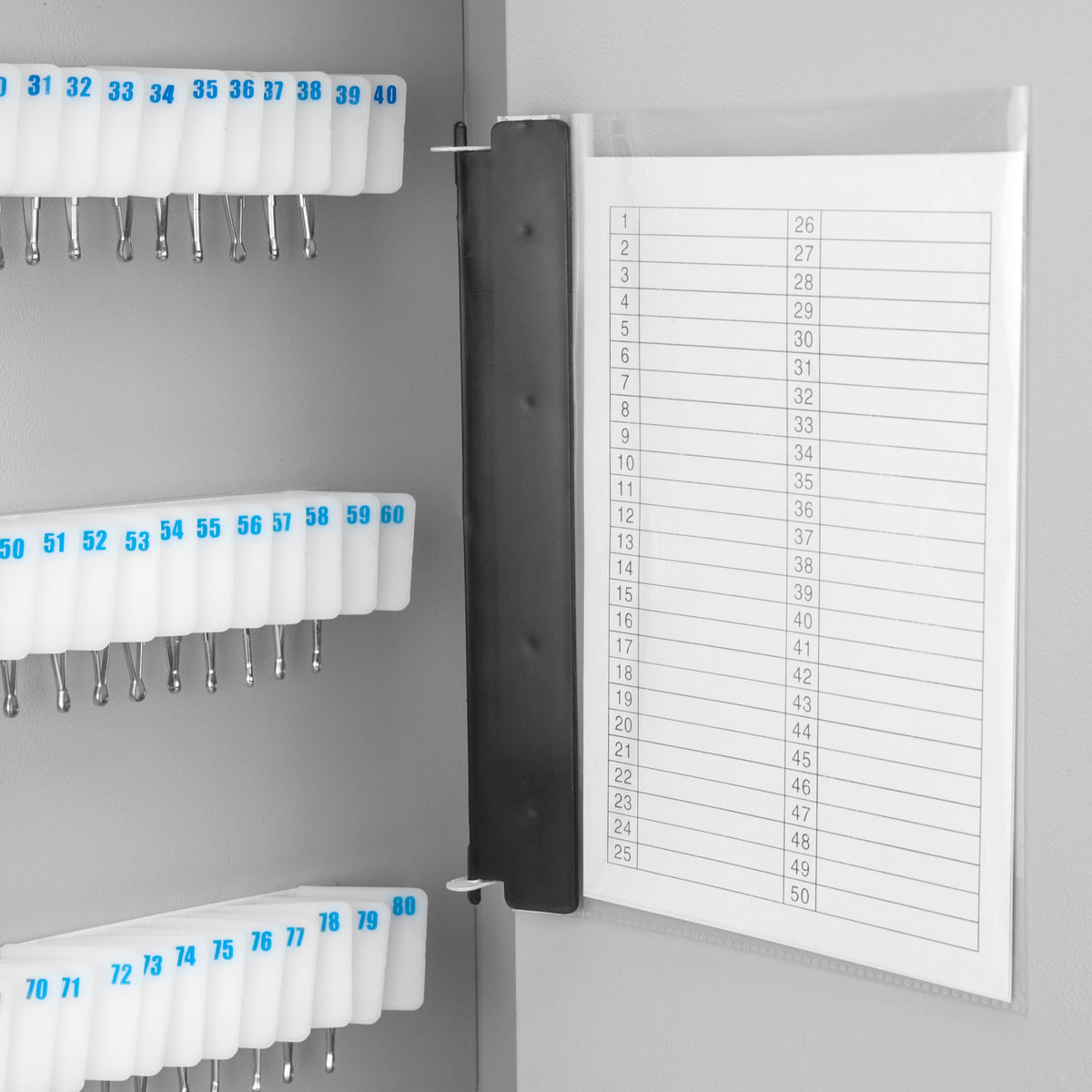 160-Position Key Cabinet Lock Box with Key Lock by Barska – 160 Keys, Alloy Steel, Multi Color
