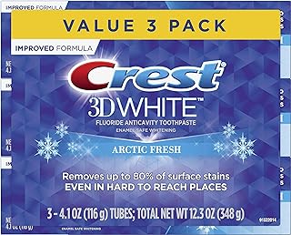 Crest 3D White Whitening Arctic Fresh Toothpaste, 4.1 Ounce (Pack of 3)