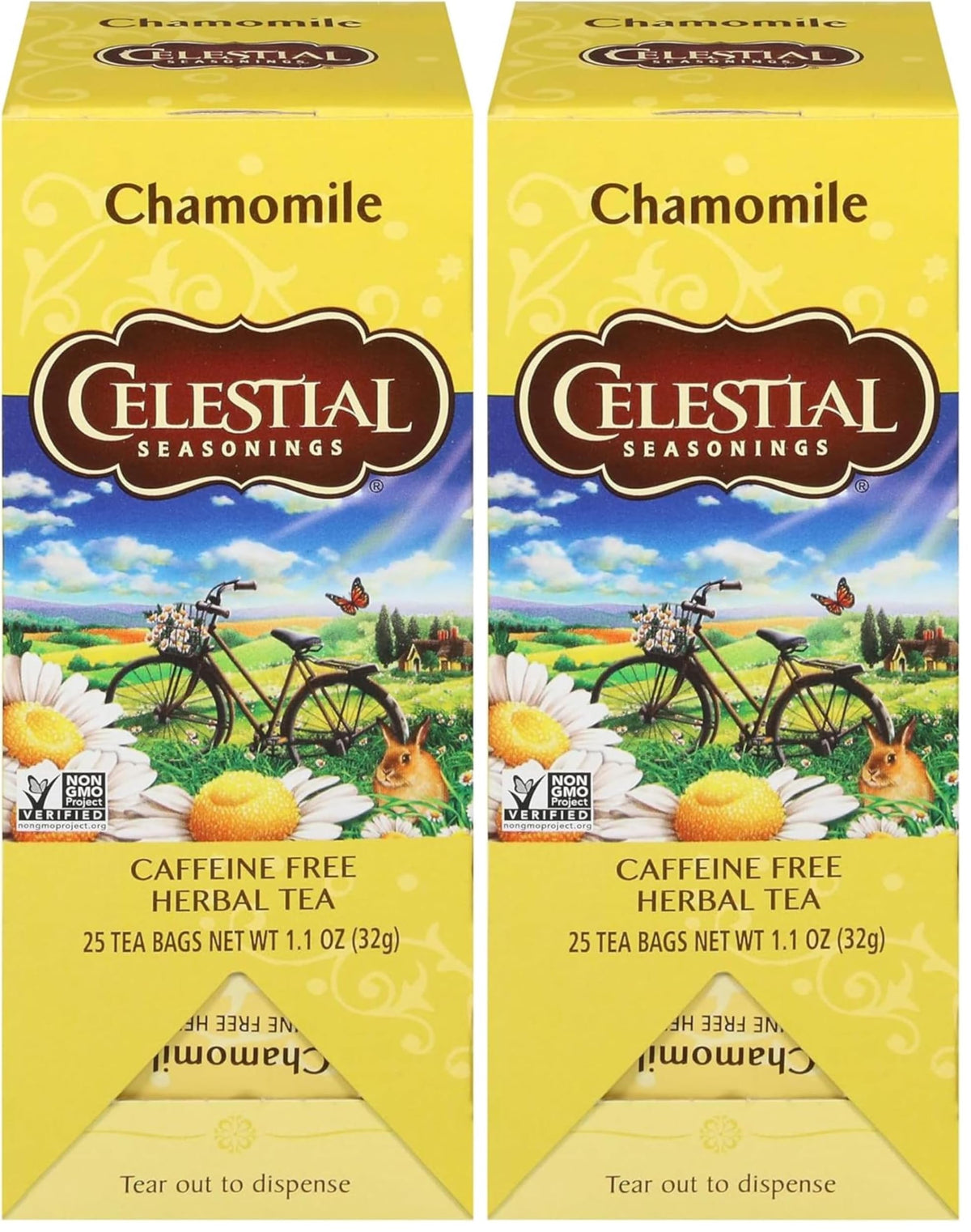 Celestial Seasonings Chamomile / 25 Count (Pack of 2) / 1 Black