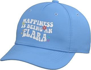 Retro Groovy Happiness is an Elara Adjustable Baseball Hat