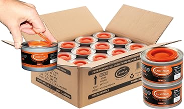 Resealable-Wick Chafing Fuel Cans by Luminar – 6 HOUR, Aluminum, Pack of 24, Pack of 24, Model Fuel Cans 24,6
