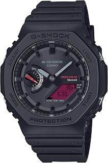 Casio G-Shock Black Resin Red Analog-Digital Octagonal Watch GA-B2100BBR-1A