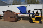 Steel Heavy Duty Self Dumping Hopper 3 Cubic Yard 6000 Lb. Capacity Blue by Vestil – 81.19"W x 51.63"H, Alloy Steel, Blue, Model D-300-HD