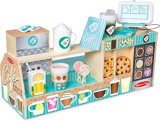 Melissa & Doug Wooden Café Barista Coffee Shop (35 Pieces) - FSC Certified