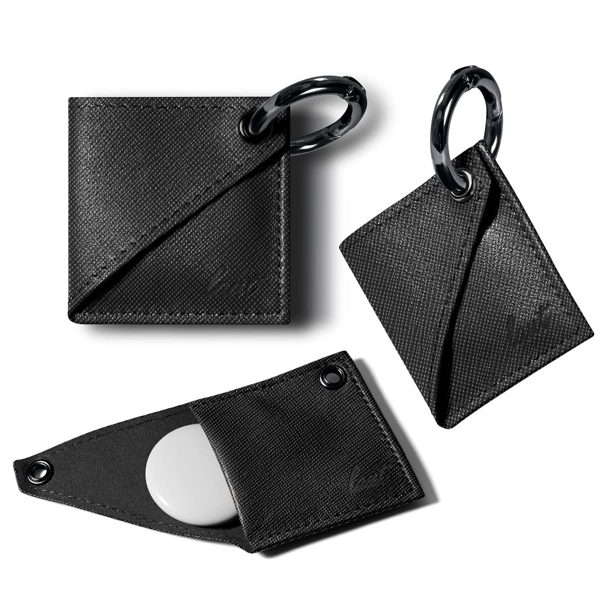 LATPRBK Prestige Case Compatible with AirTag by LAUT – Metal, Black, Model 4895206926997