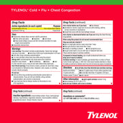 Cold + Flu + Chest Congestion Caplets by Tylenol – Commercial Grade