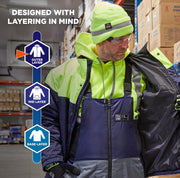 Ergodyne X-Large / Navy / Insulated Freezer Jacket Clothing