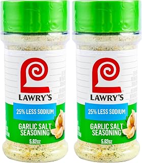 Lawry's 25% Less Sodium Garlic Salt With Parsley, 5.62 oz (Pack of 2)