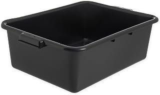 Carlisle Comfort Curve Tote Box, Plastic Bus Tub, 20 x 15 x 7, 1 Ct, Black