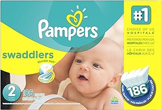 Pampers Swaddlers Diapers Size 2 186 Count (old version)