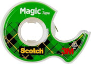 Scotch Magic Tape, Refillable Dispenser, 3/4" X 300", 3/Box