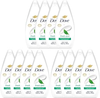 Dove Body Wash, Fresh Care, Value-Size 12-Pack – Soothing Moisturizing Cleanser for Soft Skin, 25.36 Oz Ea