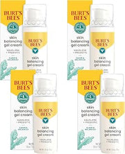 Burt's Bees Clear and Balanced Skin Balancing Gel Cream With Squalane and Prebiotic, Gel Moisturizer for Breakout-Prone Skin, 99 Percent Natural Origin, 1.8 oz. Bottle (Pack of 4)