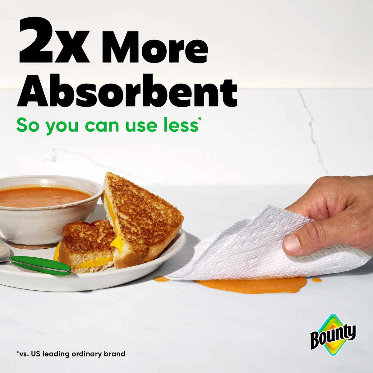 Bounty White / 2 Rolls (123 Sheets) / Triple Paper Towels