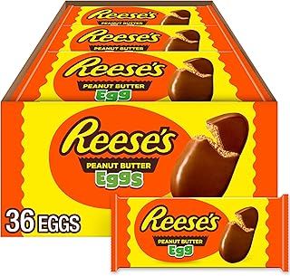 Reese's Milk Chocolate Peanut Butter Eggs, Easter Basket Easter Candy Packs, 1.2 oz (36 Count)