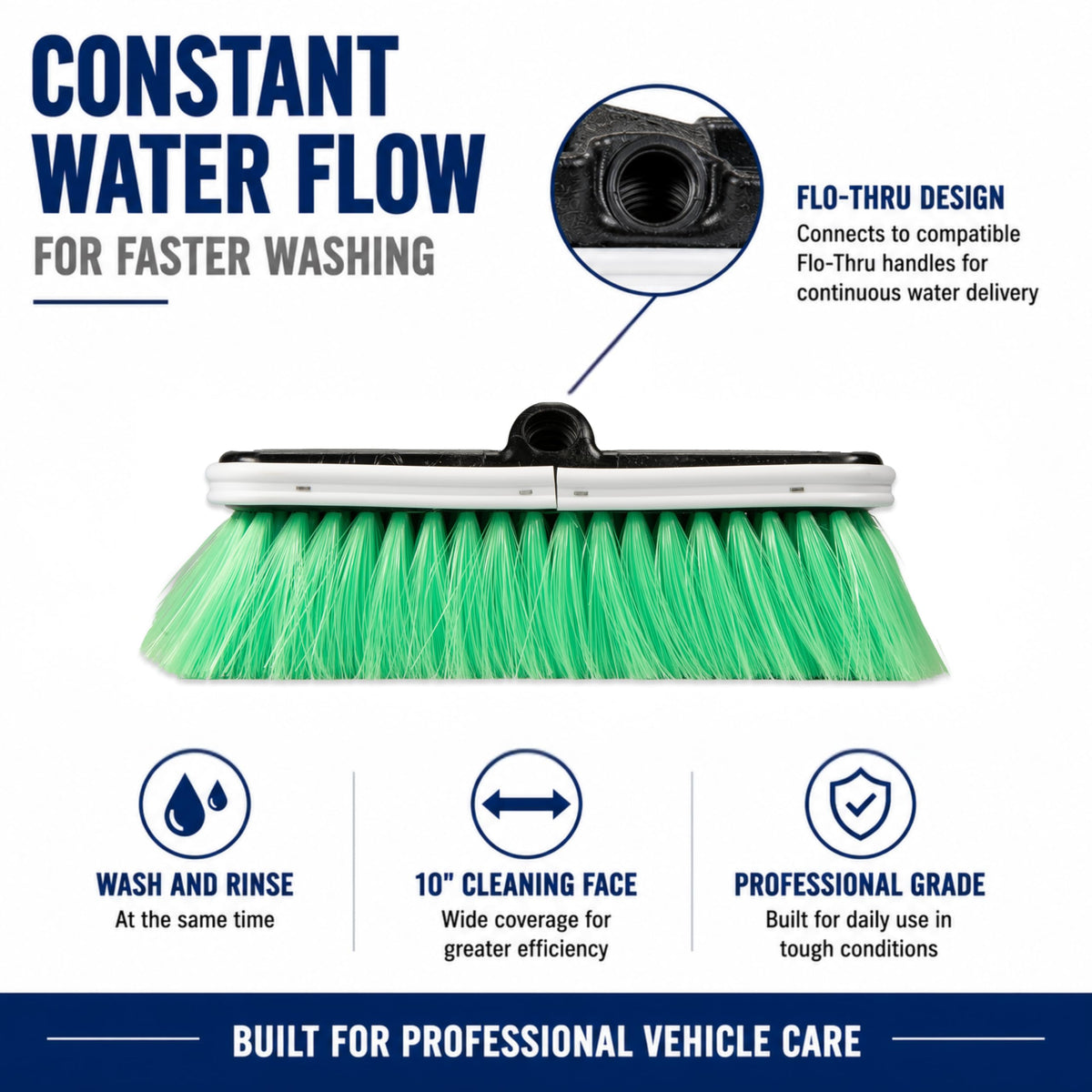 Vehicle Wash Brush Head by Carlisle FoodService Products – 2-1/2", Plastic, Green,red, Model 3646875