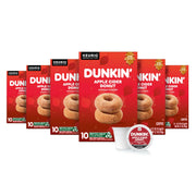 Dunkin’ Apple Cider Donut Artificially Flavored Coffee by Dunkin' – 10 Count (Pack of 6), Pack of 6