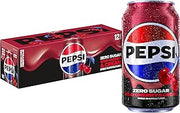 Pepsi Zero Sugar Wild Cherry & Cream, 12 fl oz Cans (12 Pack)
