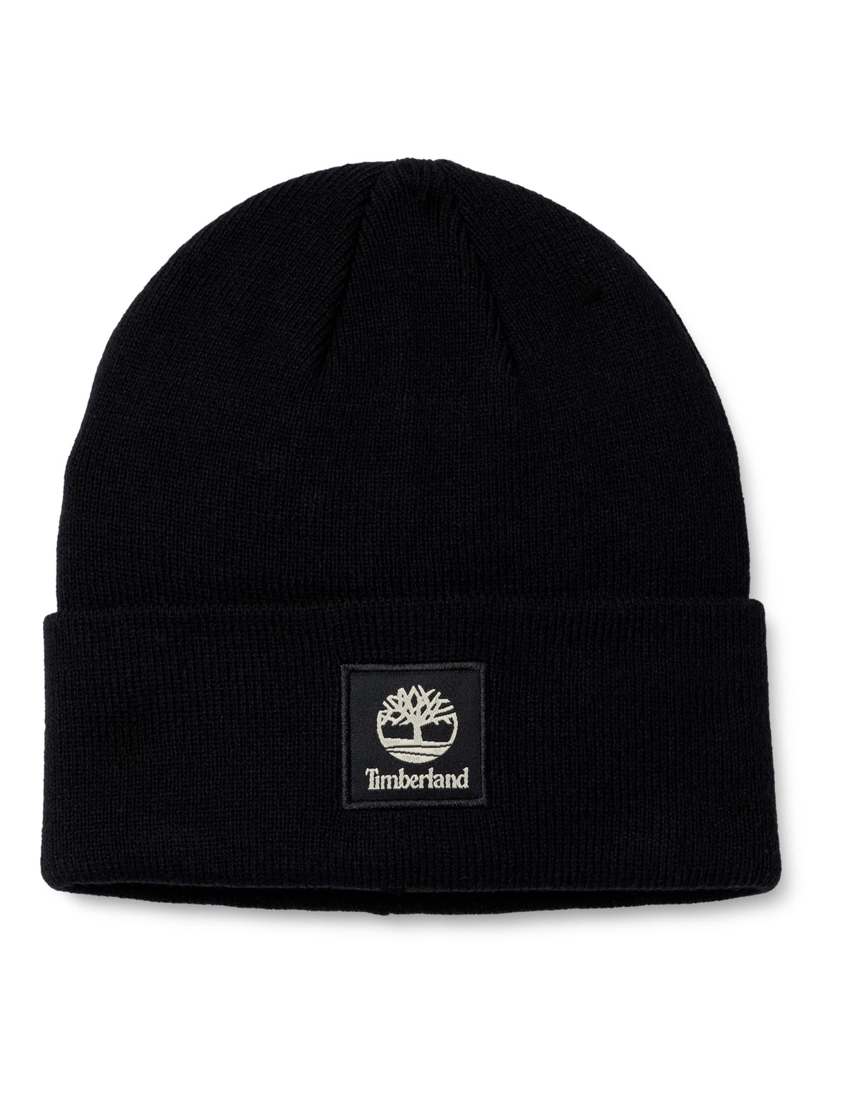 Men's Cuffed Beanie with Tonal Patch by Timberland – Polyester, Black, Model 29T101616