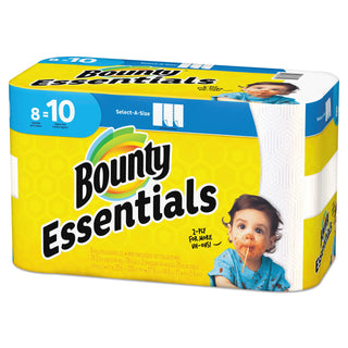 Essentials Select-A-Size Towels by Bounty – 8 Count (Pack of 1), Paper, White, Pack of 624, Model 75721