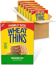 Wheat Thins Reduced Fat Snacks, Whole Grain Wheat Crackers, 6 Boxes | Family Size, Bulk Snack Crackers, Baked With 100% Whole Grain Wheat, 21g Whole Grain Per 29g Serving