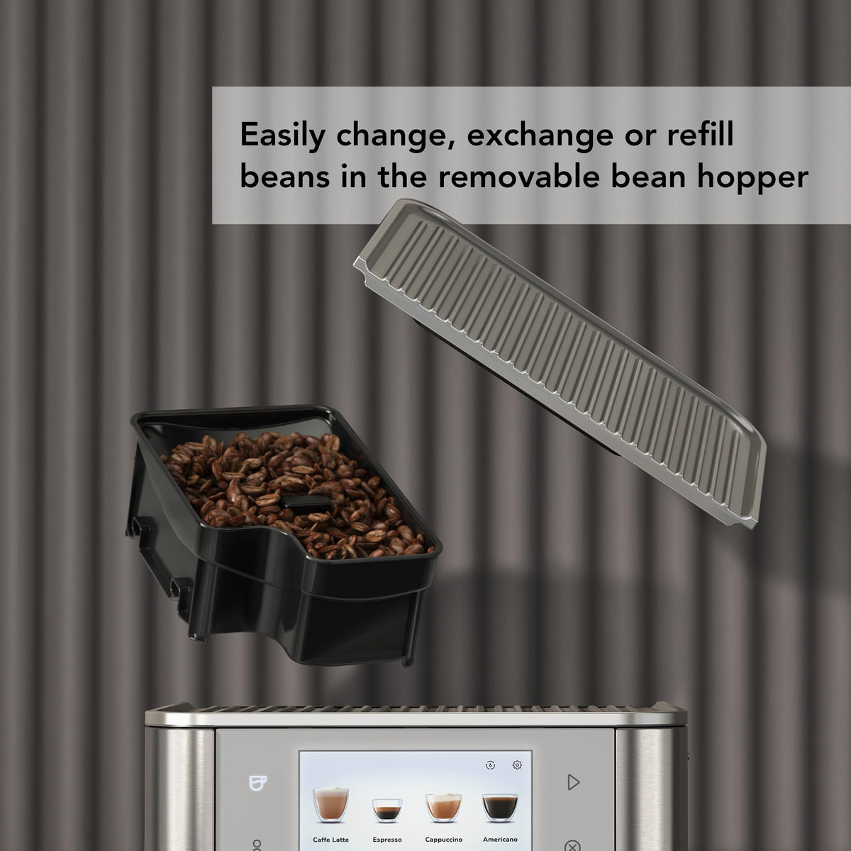 Removable Bean Hopper for select KitchenAid Espressos Machines – 9.5 oz, Plastic, Black, Pack of 2, Model KESRBHF