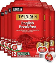 Twinings English Breakfast Black Tea K-Cups for Keurig, 12 CT Box (6 Pack)