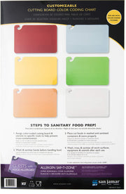 Cut-N-Carry 6-Board Color-Coding Wall Chart by San Jamar – 11"L x 11"W, Paper, Multicolor, Model CBCWLCTST