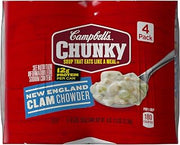Campbell's Chunky New England Clam Chowder, 18.6 oz. Can, 4 Count