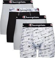 Champion Men's Everyday Active Lightweight Stretch Boxer Briefs With Fly - 4 Pack (S-xxl)