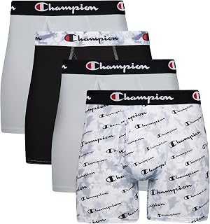 Champion Men's Everyday Active Lightweight Stretch Boxer Briefs With Fly - 4 Pack (S-xxl)