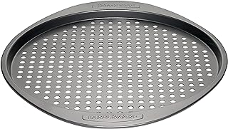 Farberware Nonstick Bakeware Round Pizza/Crisper Pan, 13 Inch, Gray