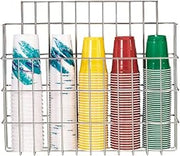 WR-CC-22 Surface Mounted Wire Form Cup Caddy Organizer, Stainless Steel