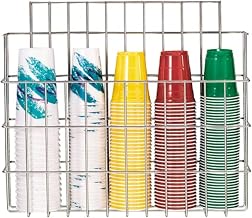 WR-CC-22 Surface Mounted Wire Form Cup Caddy Organizer, Stainless Steel