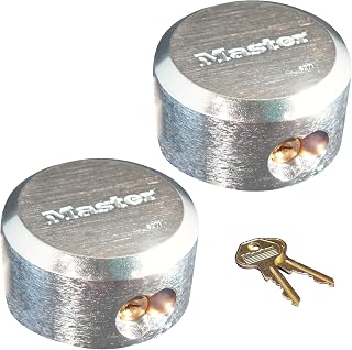 Master Lock Pro Series Hidden Shackle Padlocks, Keyed Alike w/ 4 Keys, 6271NKA-2 w/BumpStop Technology