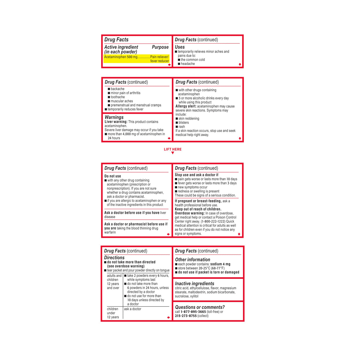 Tylenol 12 Count / White / 1 Acetaminophen